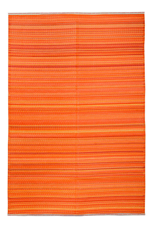 Rangoli Orange plastic mat