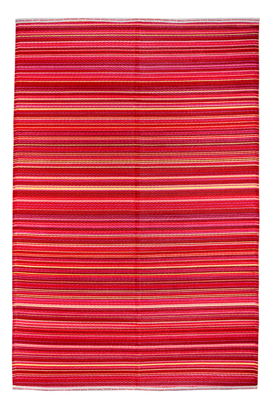 Rangoli Dark red plastic floor mat