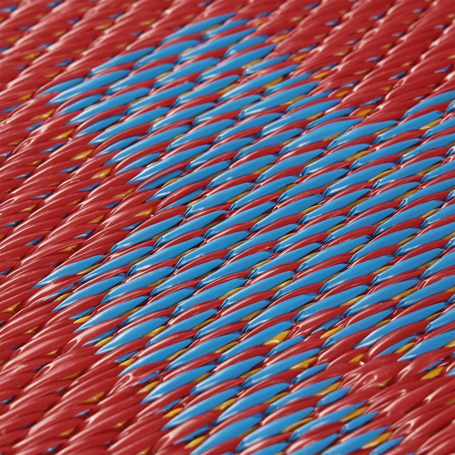 Sefa Red Woven Plastic Floor Mat | Elegant Indoor & Outdoor Flooring