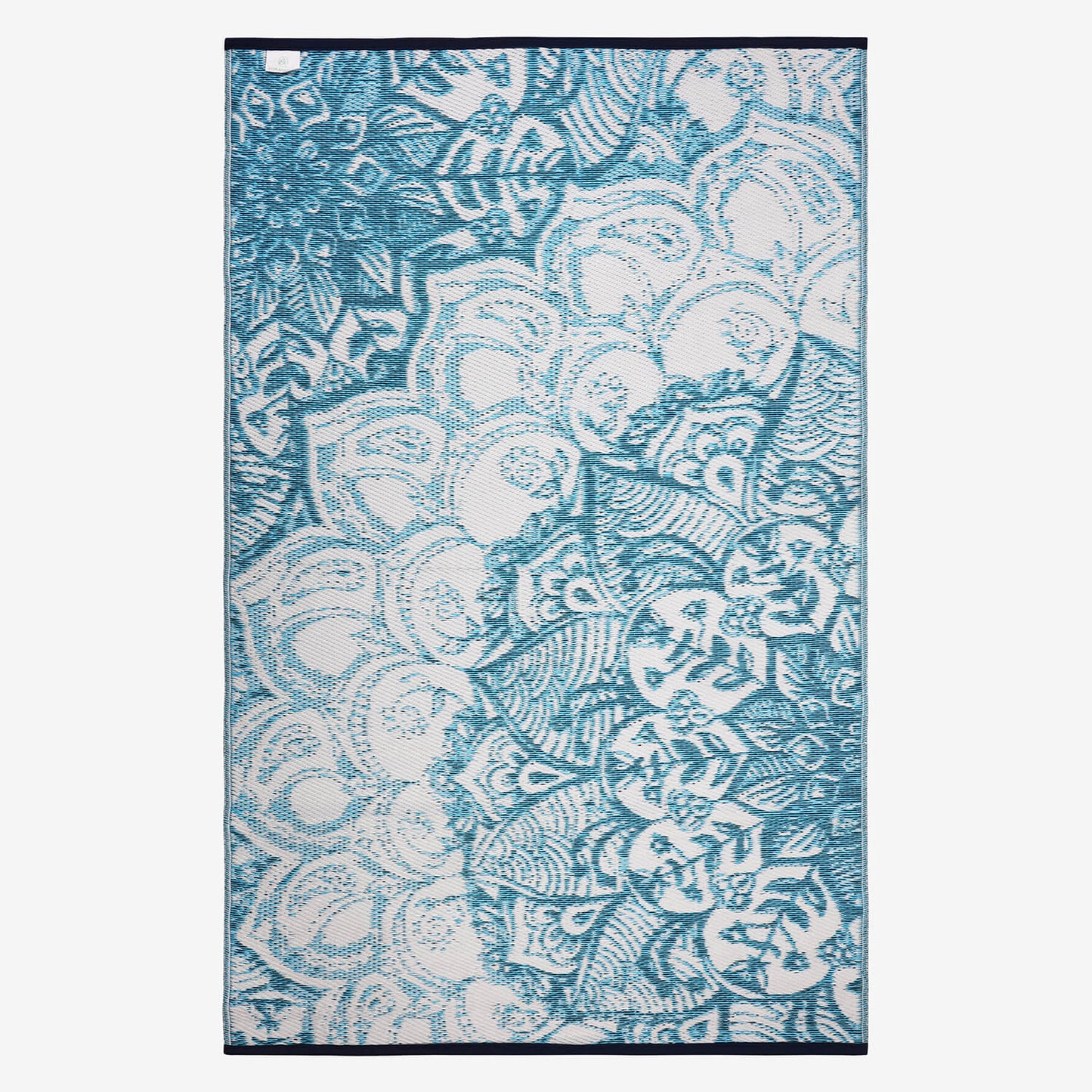 Deniz Teal Plastic Floor Mat | Elegant Indoor & Outdoor Flooring