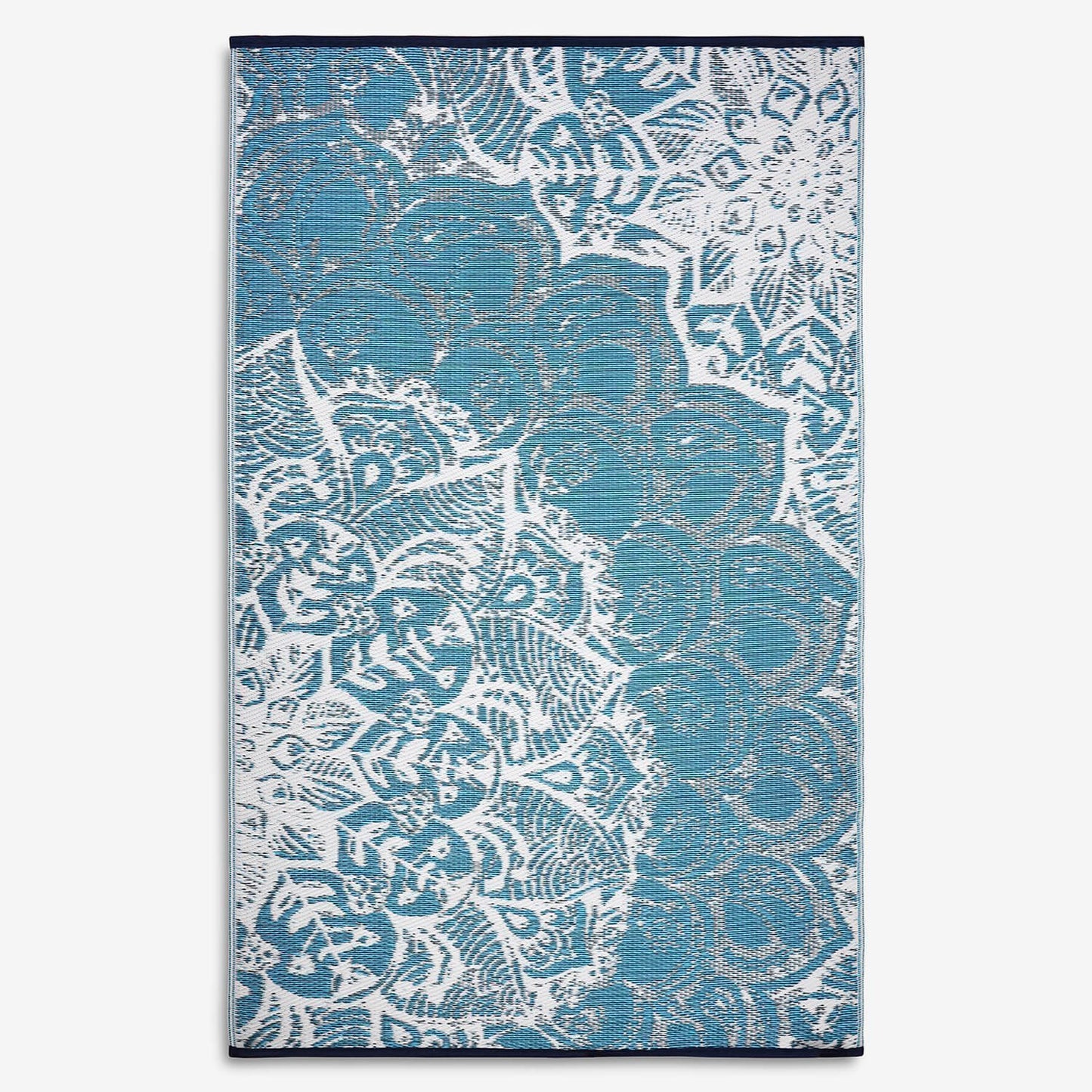 Deniz Teal Plastic Floor Mat | Elegant Indoor & Outdoor Flooring