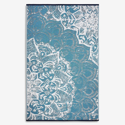 Deniz Teal Plastic Floor Mat | Elegant Indoor & Outdoor Flooring