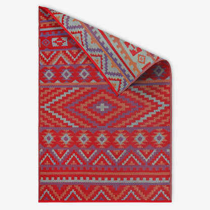 Alev Red Multicolour Plastic Floor Mat | Vibrant Indoor & Outdoor Mat
