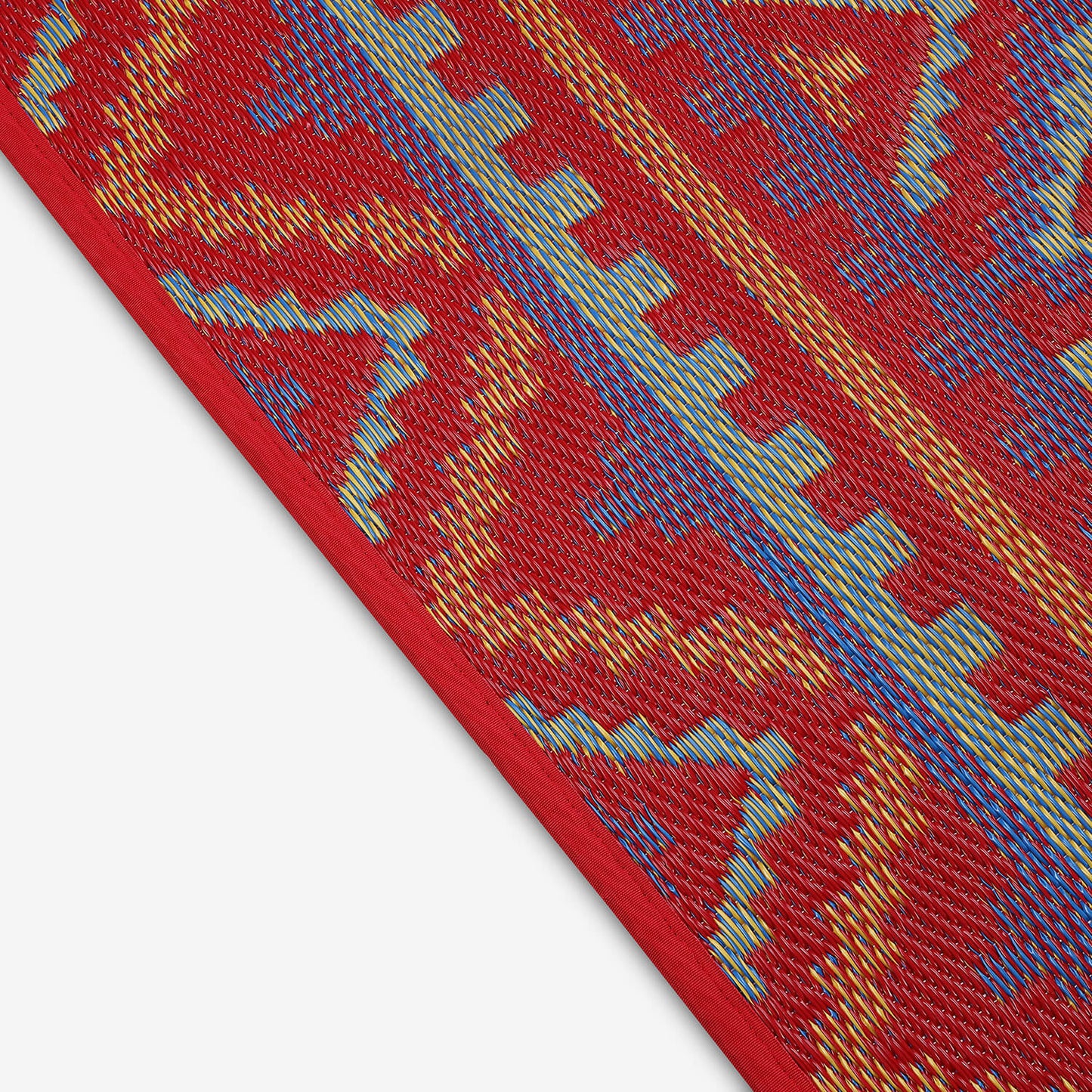 Alev Red Multicolour Plastic Floor Mat | Vibrant Indoor & Outdoor Mat