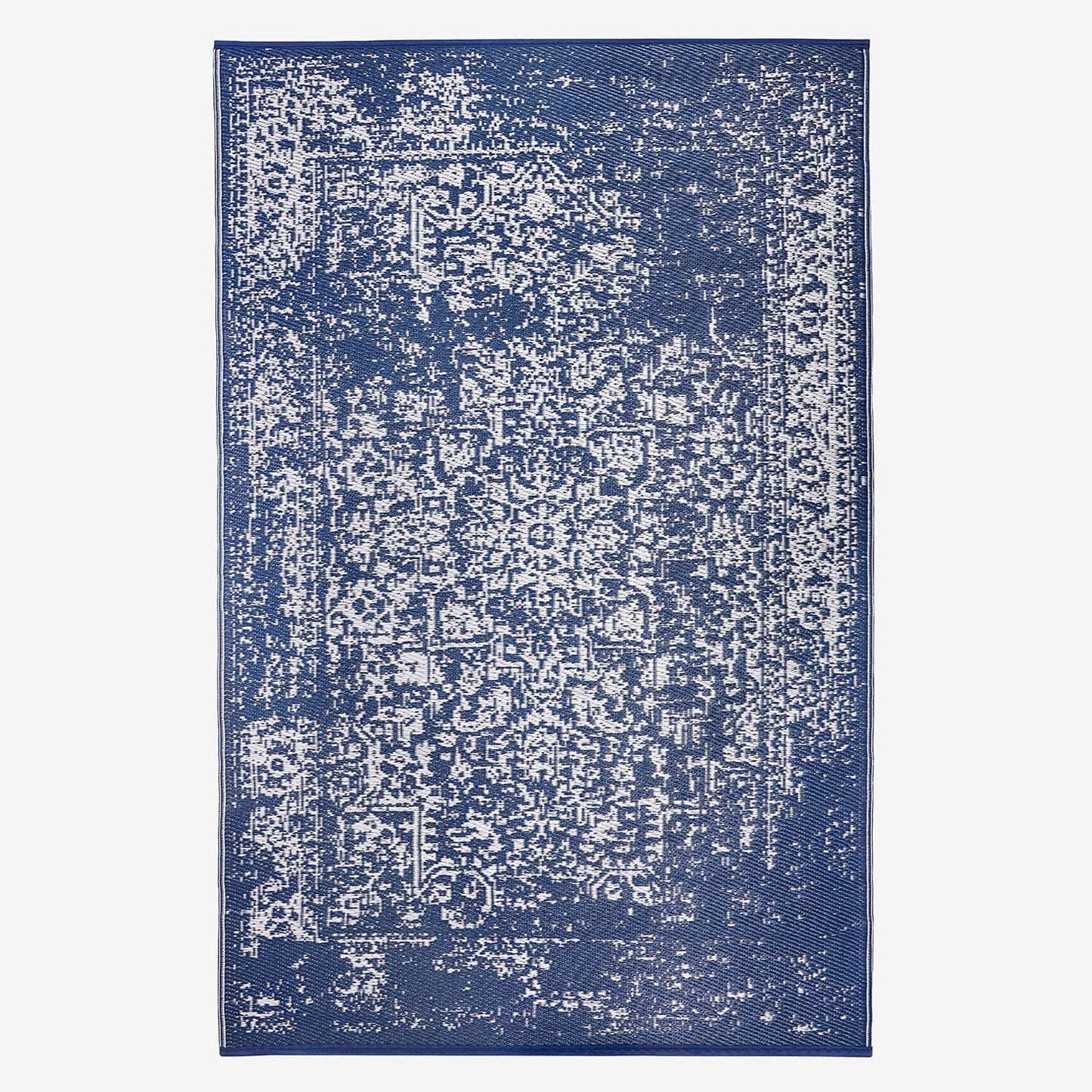 Zehra Navy Blue Woven Plastic Floor Mat – Premium PP Mat for Home & Outdoor Use