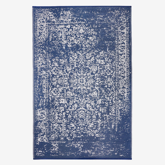 Zehra Navy Blue Woven Plastic Floor Mat – Premium PP Mat for Home & Outdoor Use