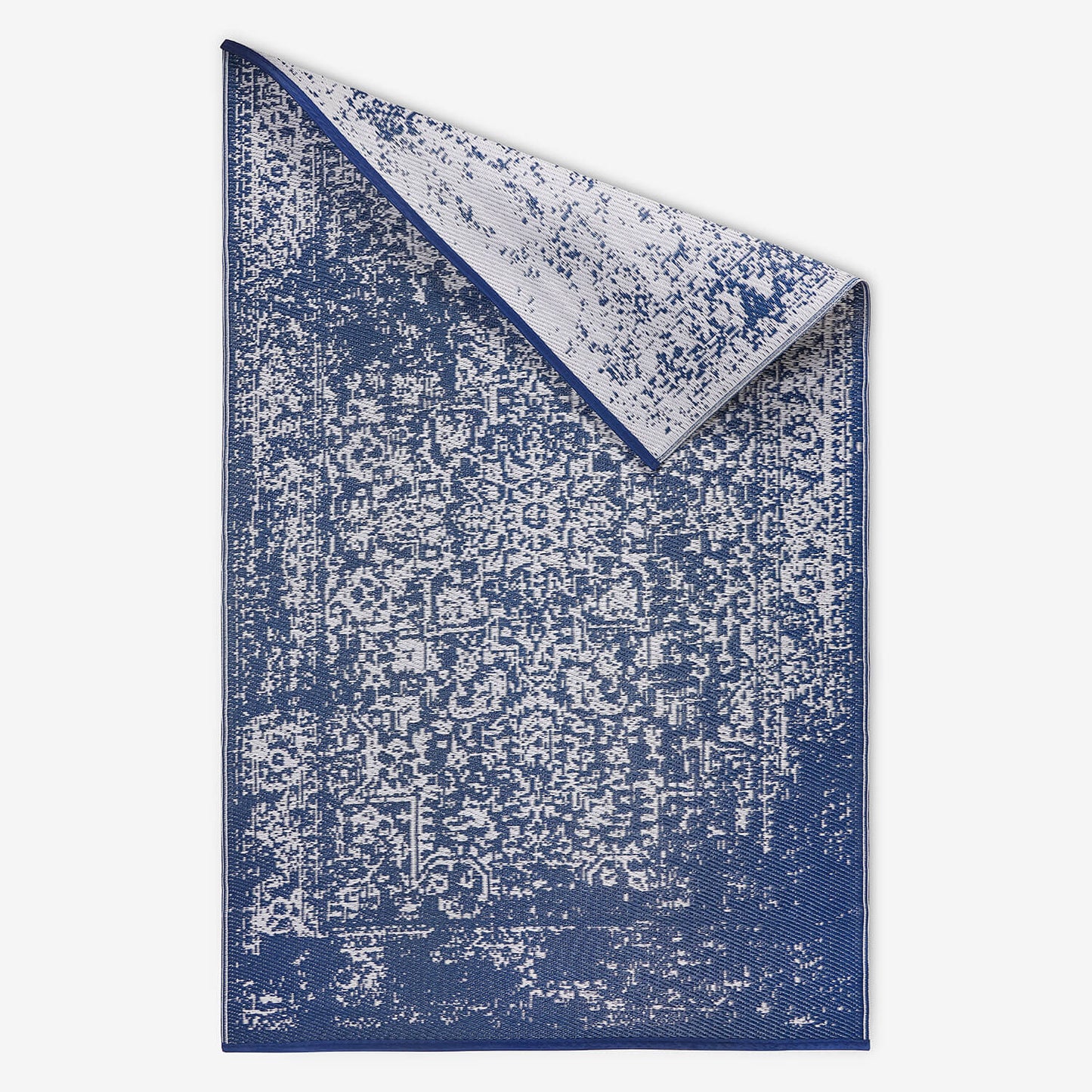 Zehra Navy Blue Woven Plastic Floor Mat – Premium PP Mat for Home & Outdoor Use
