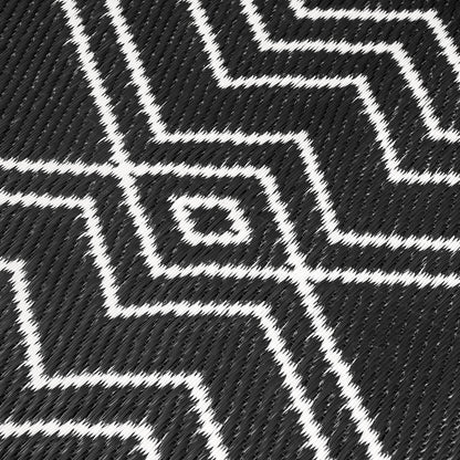 KIAH Premium Black Plastic Outdoor Mat | Reversible Waterproof Rug | UV Protected | Lightweight Foldable Camping, Patio, Balcony, Garden, Beach & RV Mat | Easy to Clean