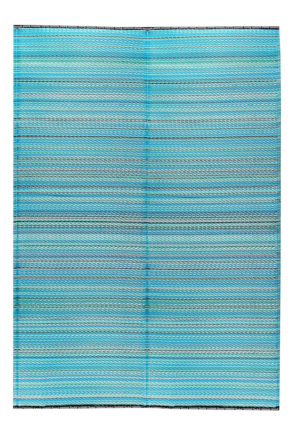 Rangoli Blue Plastic Floor Mat