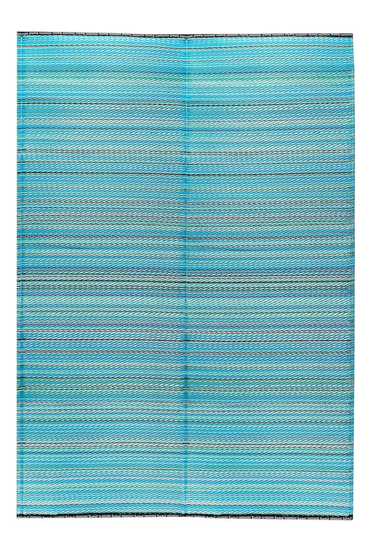 Rangoli Blue Plastic Floor Mat