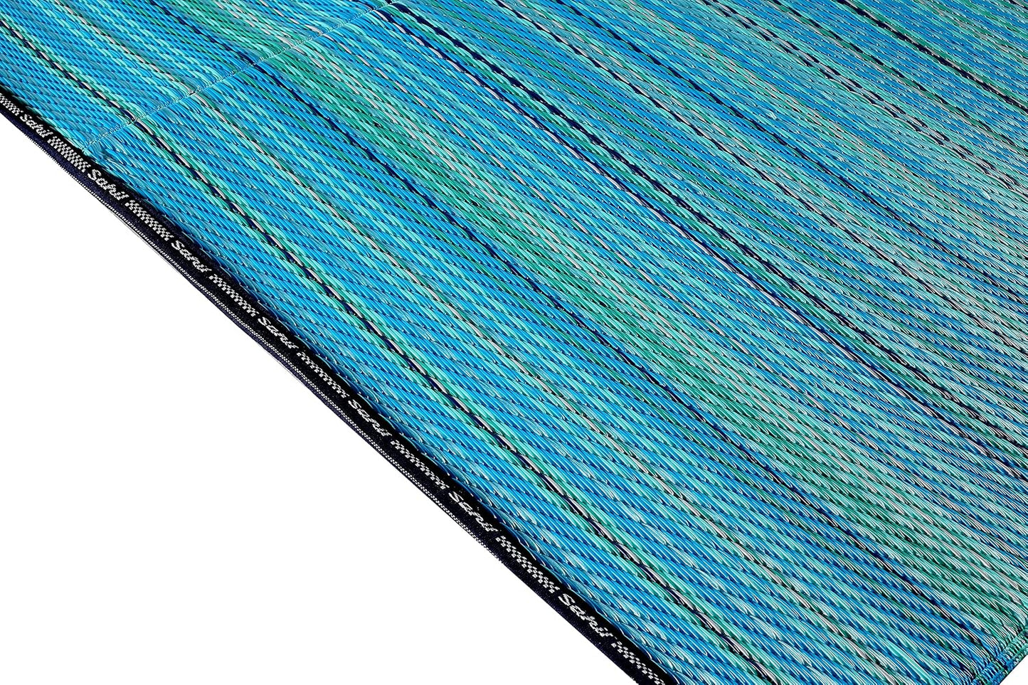 Rangoli Blue Plastic Floor Mat