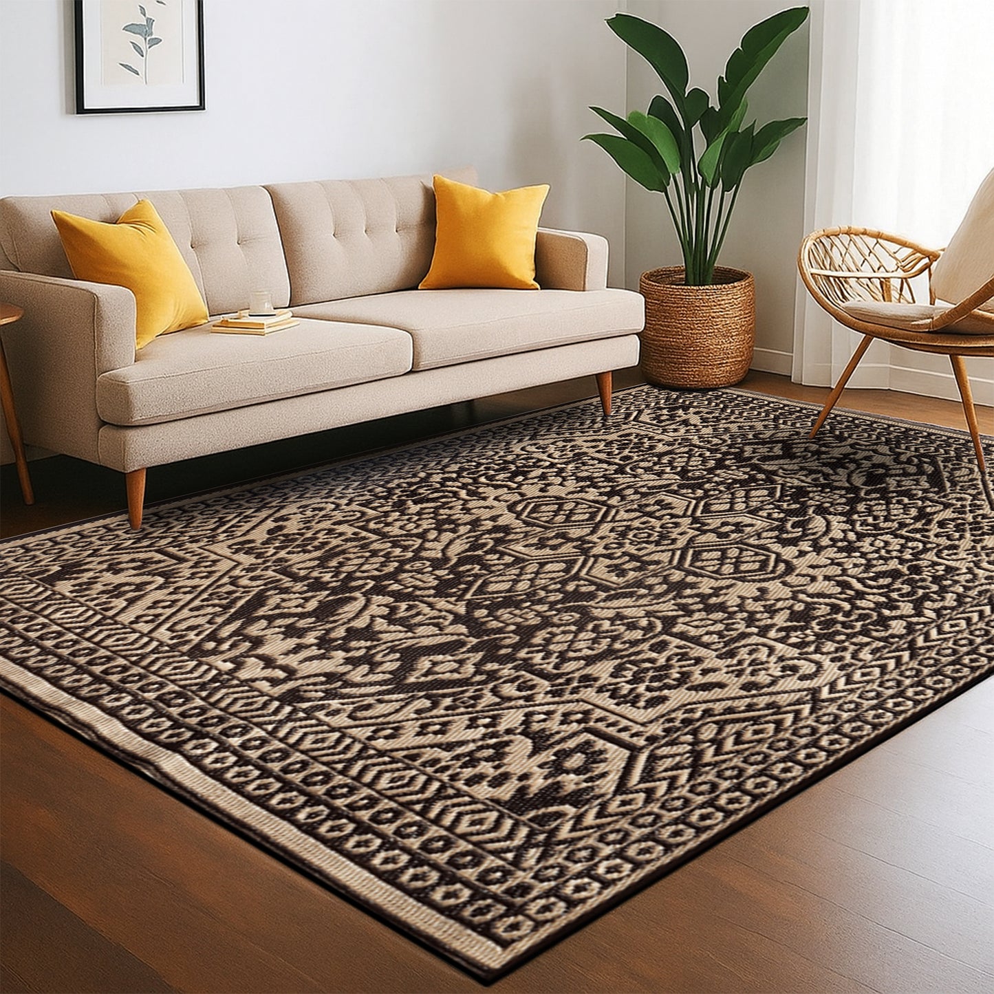 Deluxe Premium Plastic  Gold Floor Mat