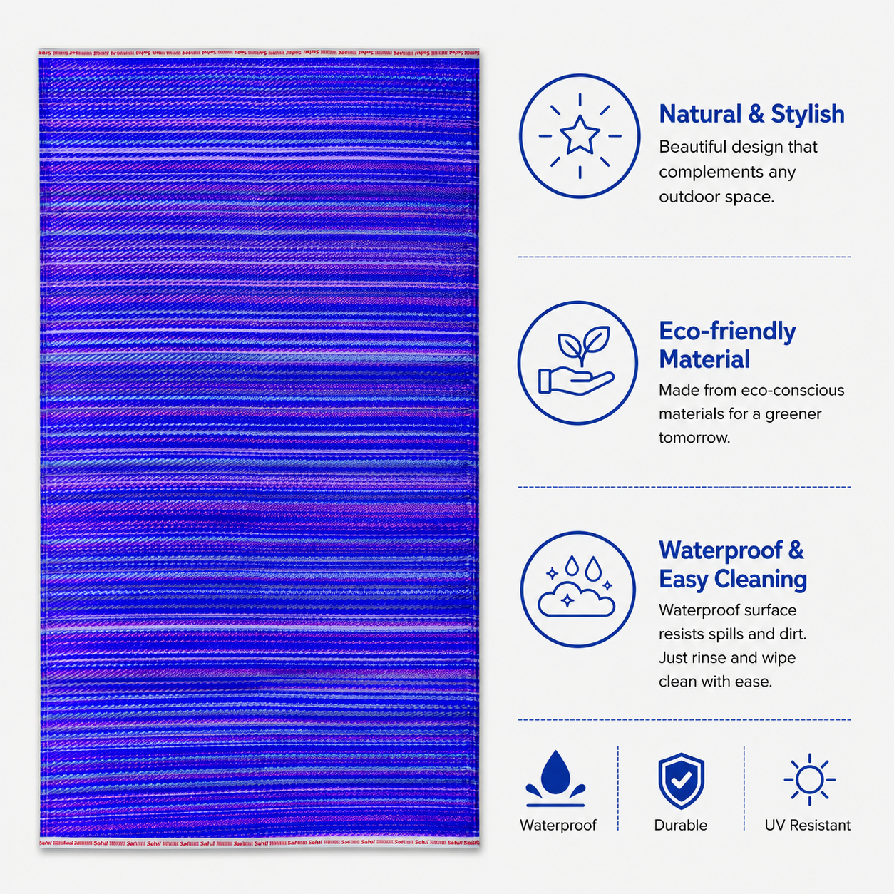 Rangoli Violet plastic mat