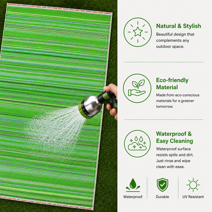 Rangoli Green Premium Plastic Floor Mat