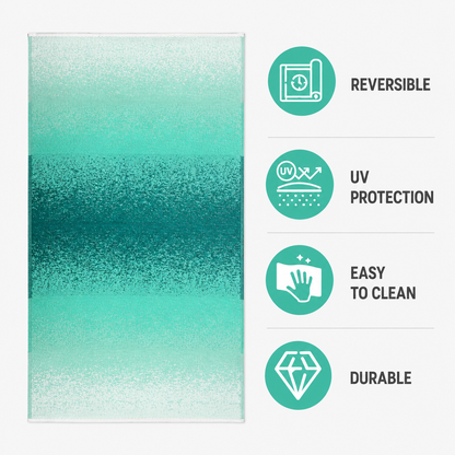 Murat Teal Green Premium Plastic Floor Mat | Reversible Indoor & Outdoor Mat
