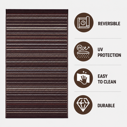 Rangoli Brown Plastic Mat