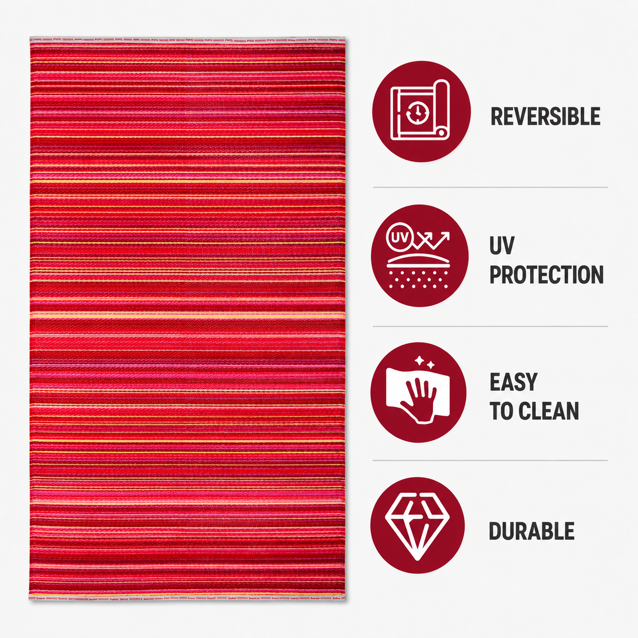 Rangoli Dark red plastic floor mat