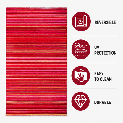 Rangoli Dark red plastic floor mat