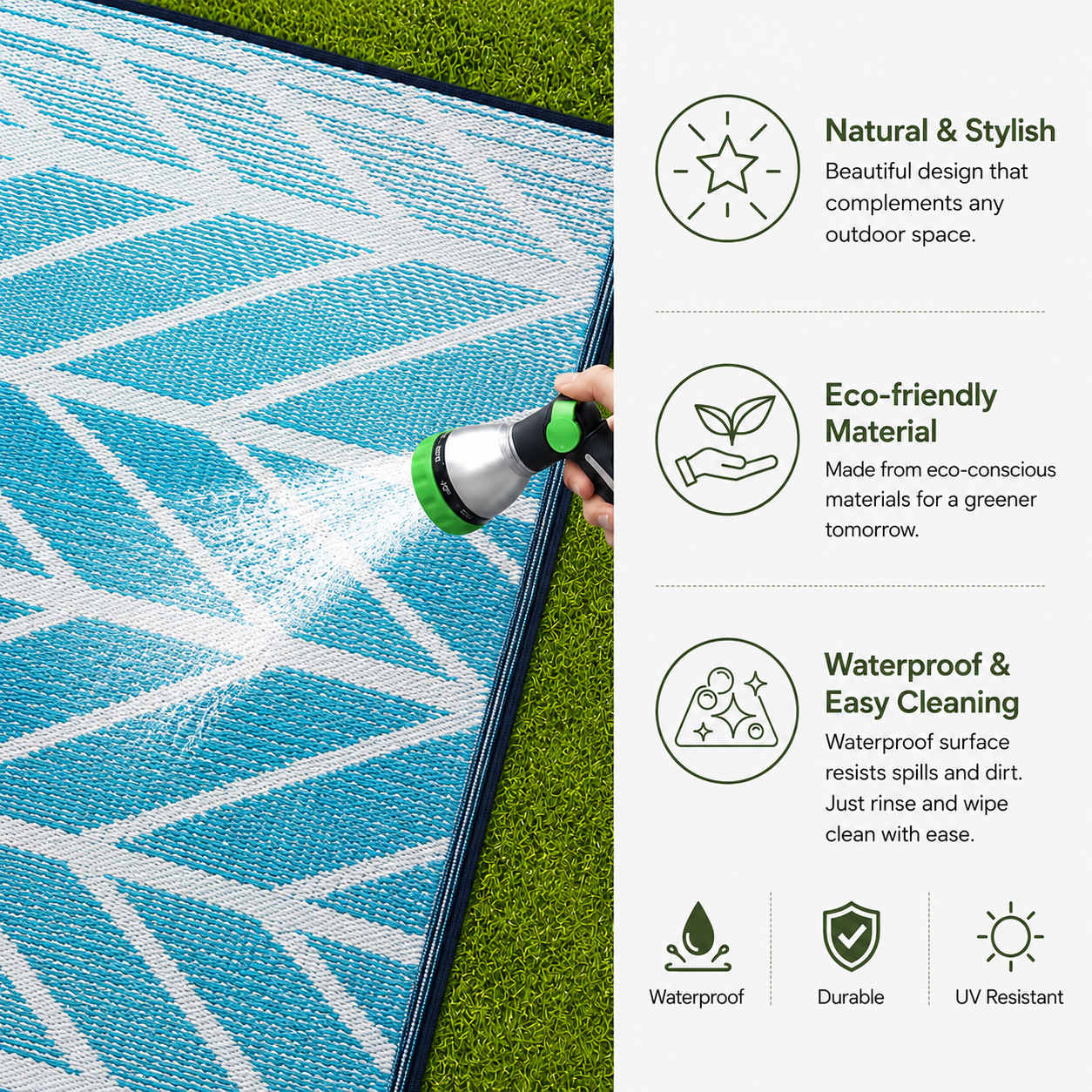 Zoya Woven Plastic Floor Mat – Durable PP Mat for Modern Living Spaces
