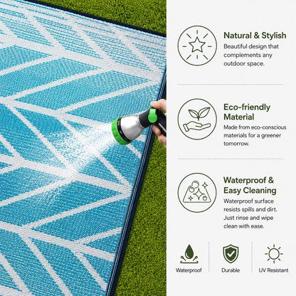 Zoya Woven Plastic Floor Mat – Durable PP Mat for Modern Living Spaces