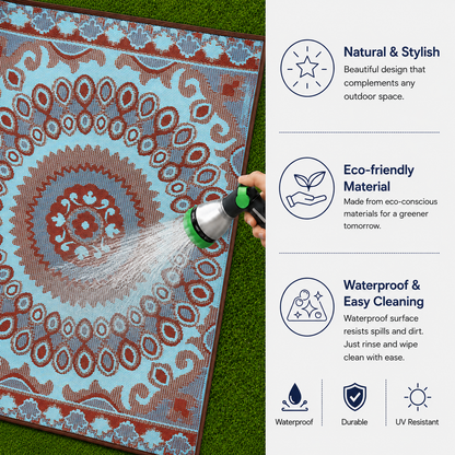 Emira Red Plastic Floor Mat – Durable, Elegant & Easy-to-Clean Mat