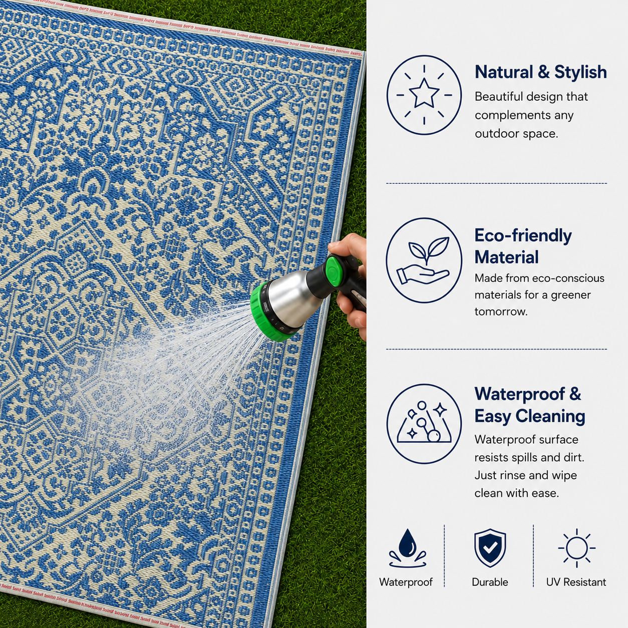 Deluxe Premium Plastic  Gold Floor Mat