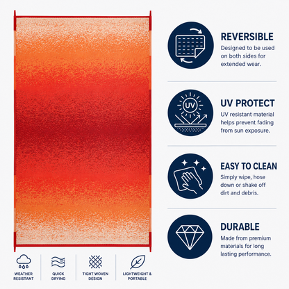 Murat Premium Orange Plastic Floor Mat | Durable Indoor & Outdoor Mat