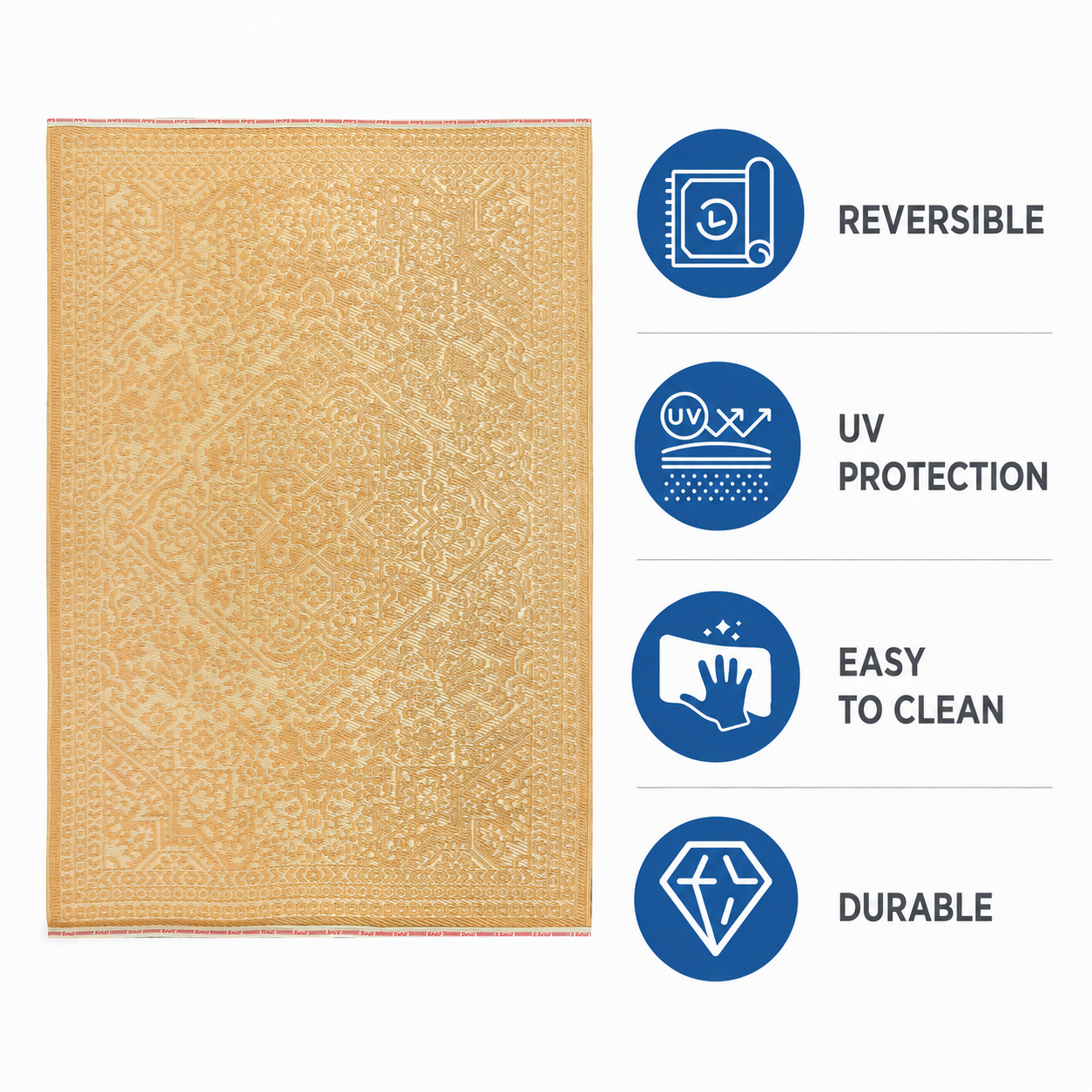 Deluxe Premium Plastic  Gold Floor Mat