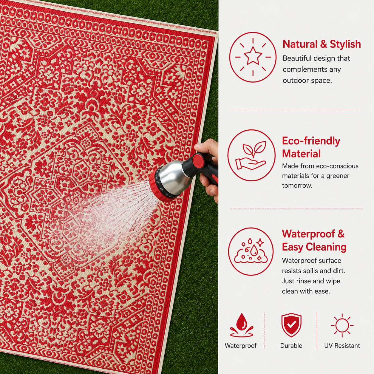 Deluxe Premium Plastic  Gold Floor Mat