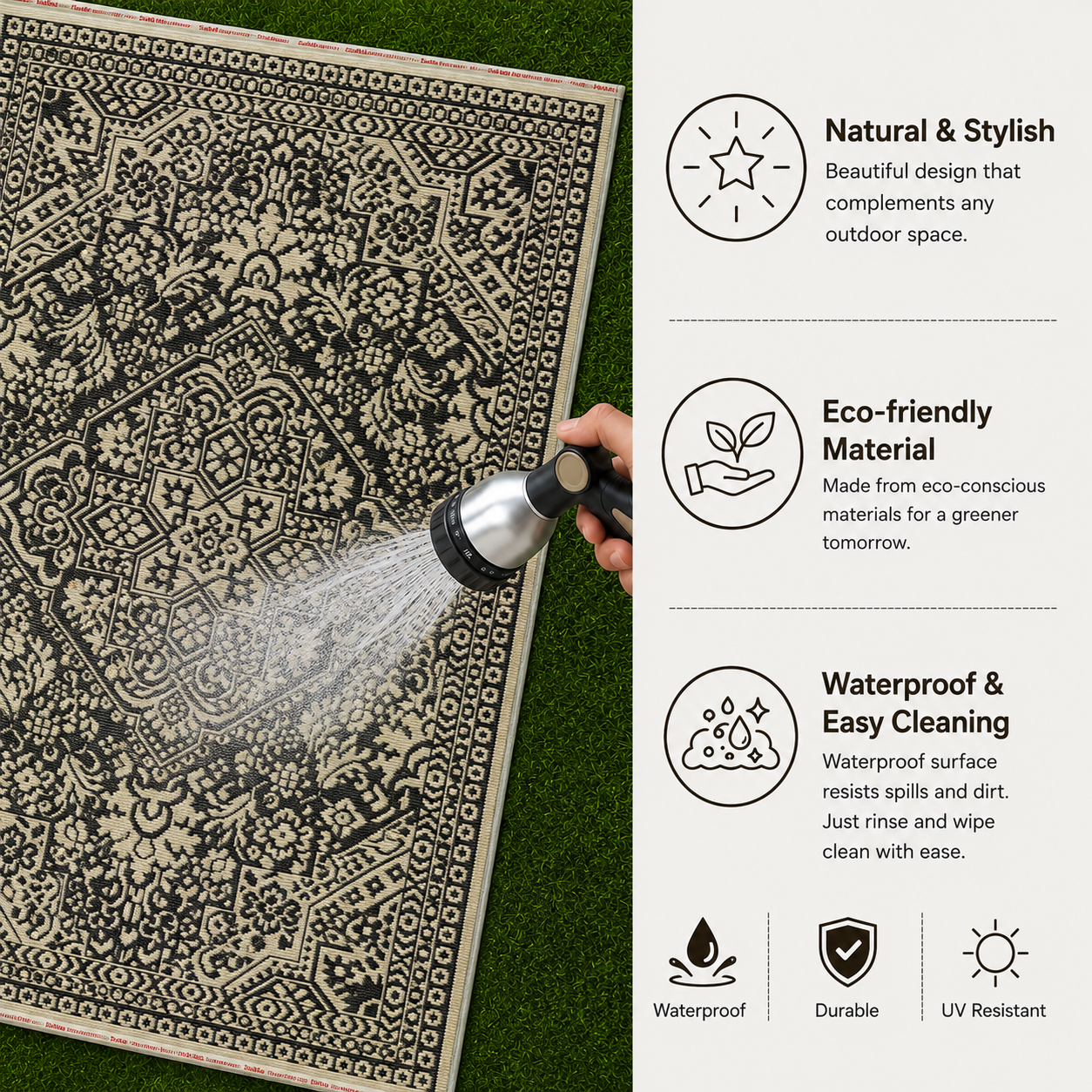 Deluxe Premium Plastic  Gold Floor Mat