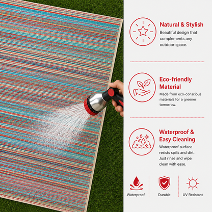 Rangoli Multi Colour Premium Plastic Floor Mat