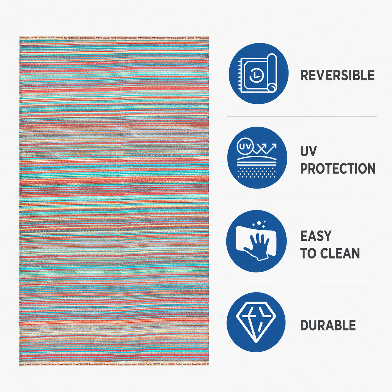 Rangoli Multi Colour Premium Plastic Floor Mat