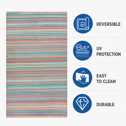 Rangoli Multi Colour Premium Plastic Floor Mat