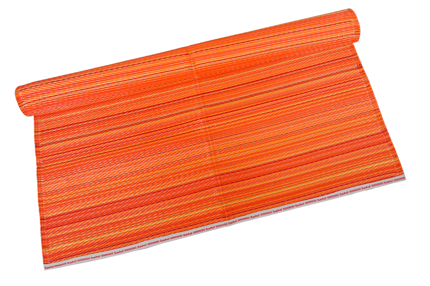 Rangoli Orange plastic mat