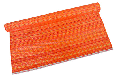 Rangoli Orange plastic mat