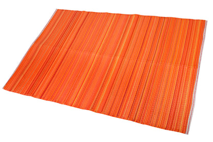 Rangoli Orange plastic mat