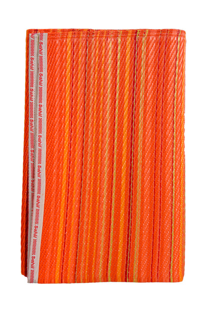 Rangoli Orange plastic mat