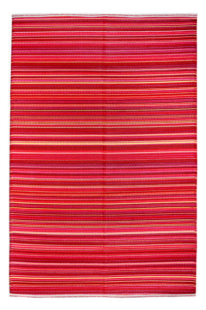 Rangoli Dark red plastic floor mat