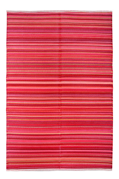 Rangoli Dark red plastic floor mat