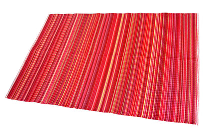 Rangoli Dark red plastic floor mat