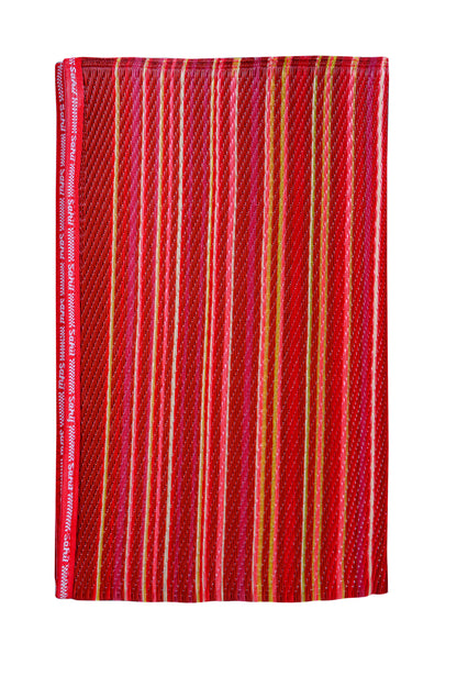 Rangoli Dark red plastic floor mat