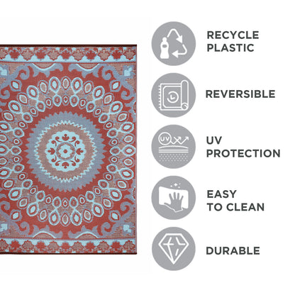 Emira Red Plastic Floor Mat – Durable, Elegant & Easy-to-Clean Mat