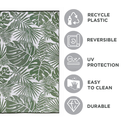 Fern Green Plastic Floor Mat | Nature-Inspired Indoor & Outdoor Flooring