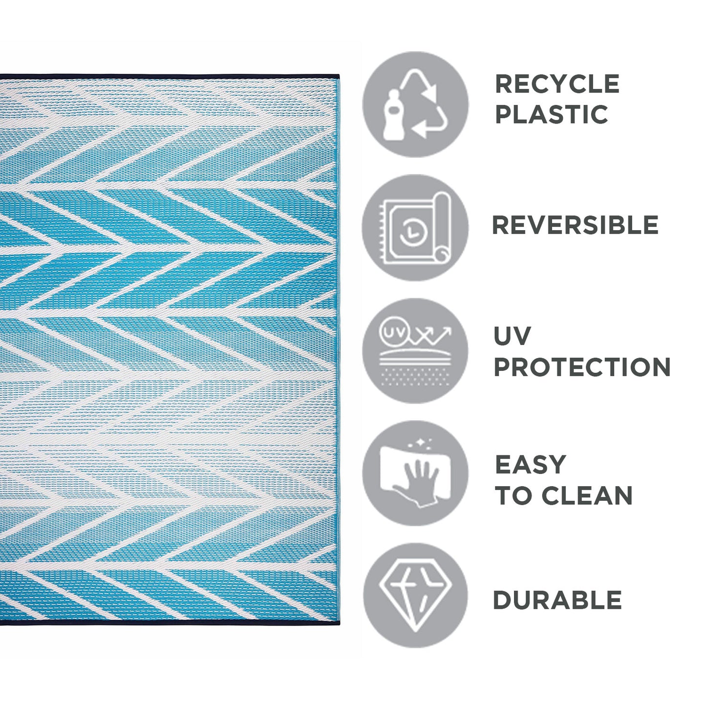 Zoya Woven Plastic Floor Mat – Durable PP Mat for Modern Living Spaces